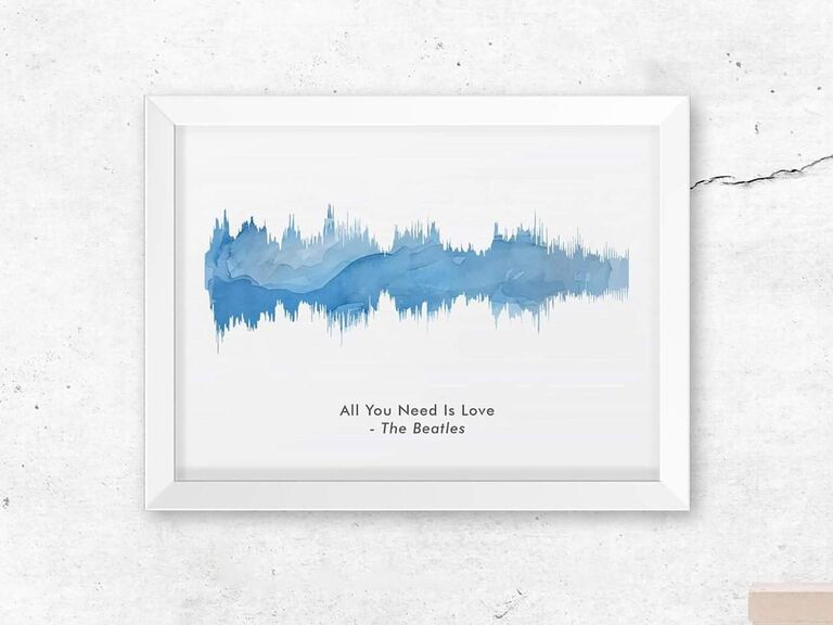 sound wave art romantic gift for wife