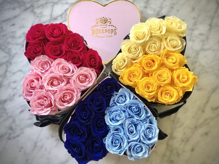 colorful heart rose bouquet romantic gift for wife