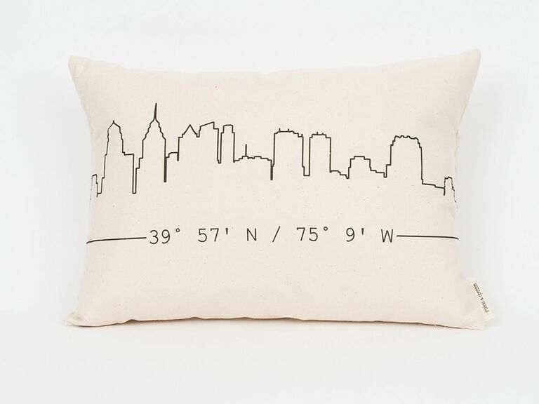 skyline pillow romantic unique gift for wife