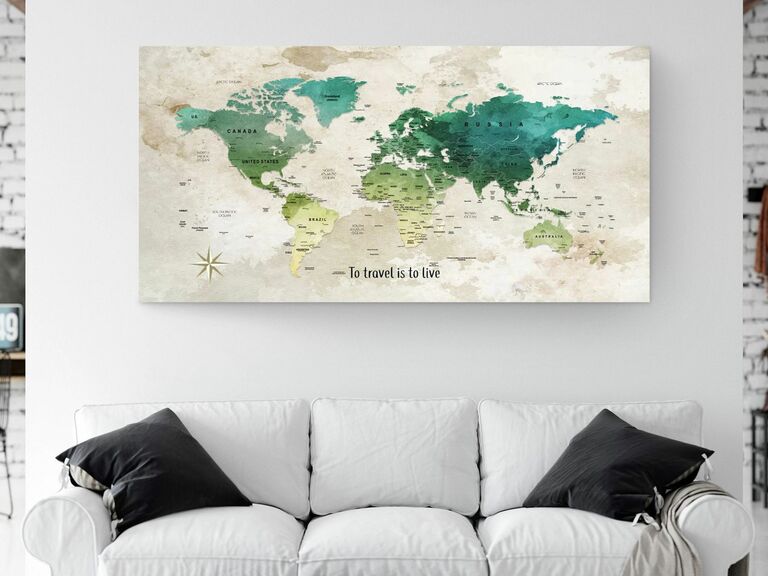 personalized travel map gift for wife