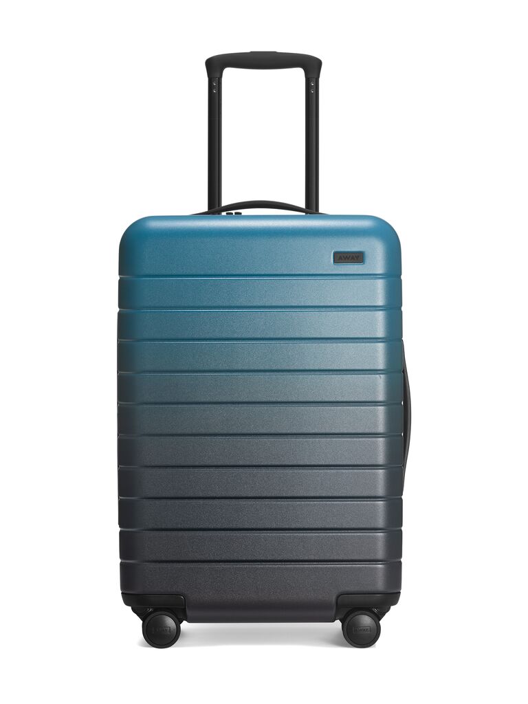 blue ombre Away suitcase gift for wife