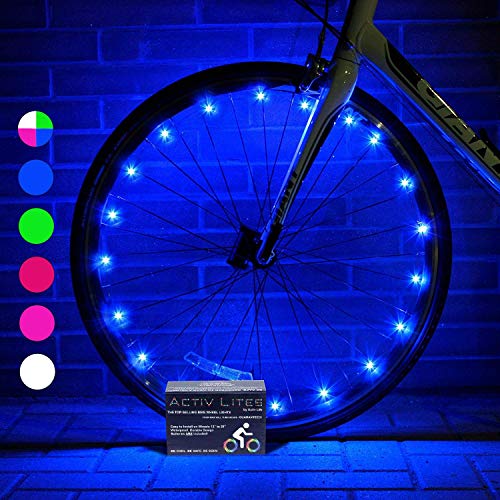 Activ Life Bike Wheel Lights (2 Tires, Blue) Best Gifts for Men for Christmas Stocking Stuffers & Birthday Gifts, Teens & Boys. Top Unique Presents for Kids 2020 Ideas for Him, Dad, Brother, Uncle