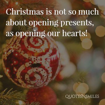 opening our hearts christmas quote