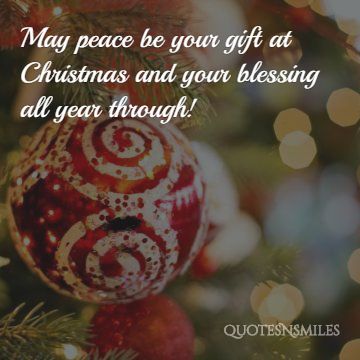 peace be your gift christmas quote