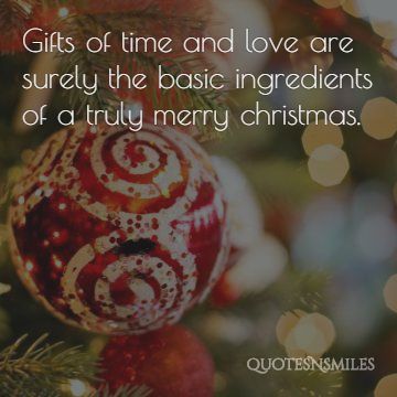 gifts of time and love