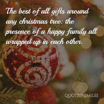 family wrapped up in eachother christmas quote