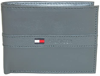 This is an image of boy's tommy hilfiger wallet in gray color