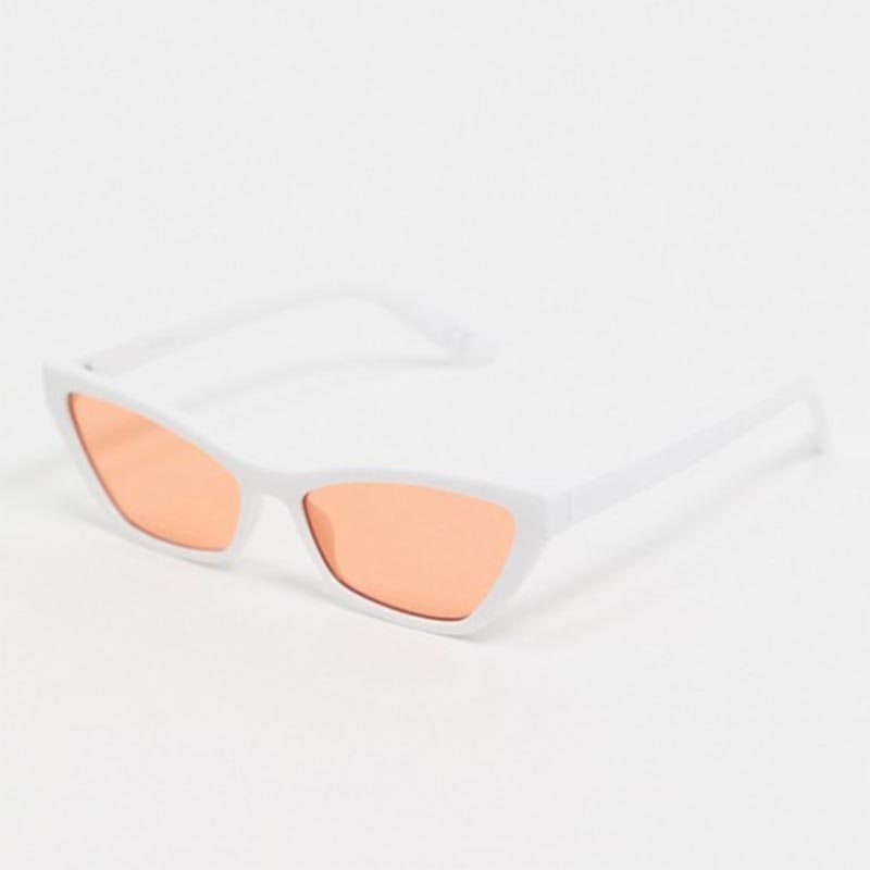 Asos White Cat Eye Sunglasses with Orange Lenses - Gifts for Friends