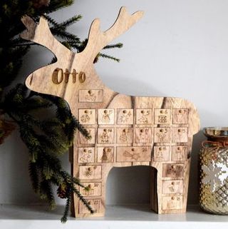 Personalised Wooden Reindeer Advent Calendar