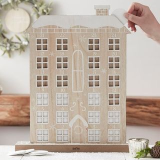 Wooden Reuseable Advent Calendar House