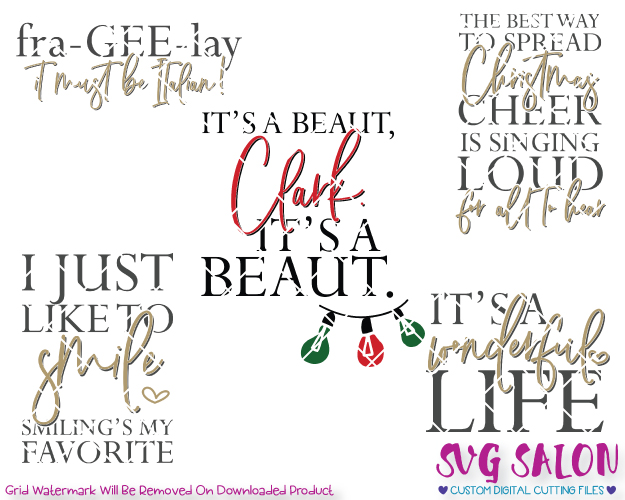 Download Classic Christmas Movie Quotes Bundle SVG Cut File Set ...