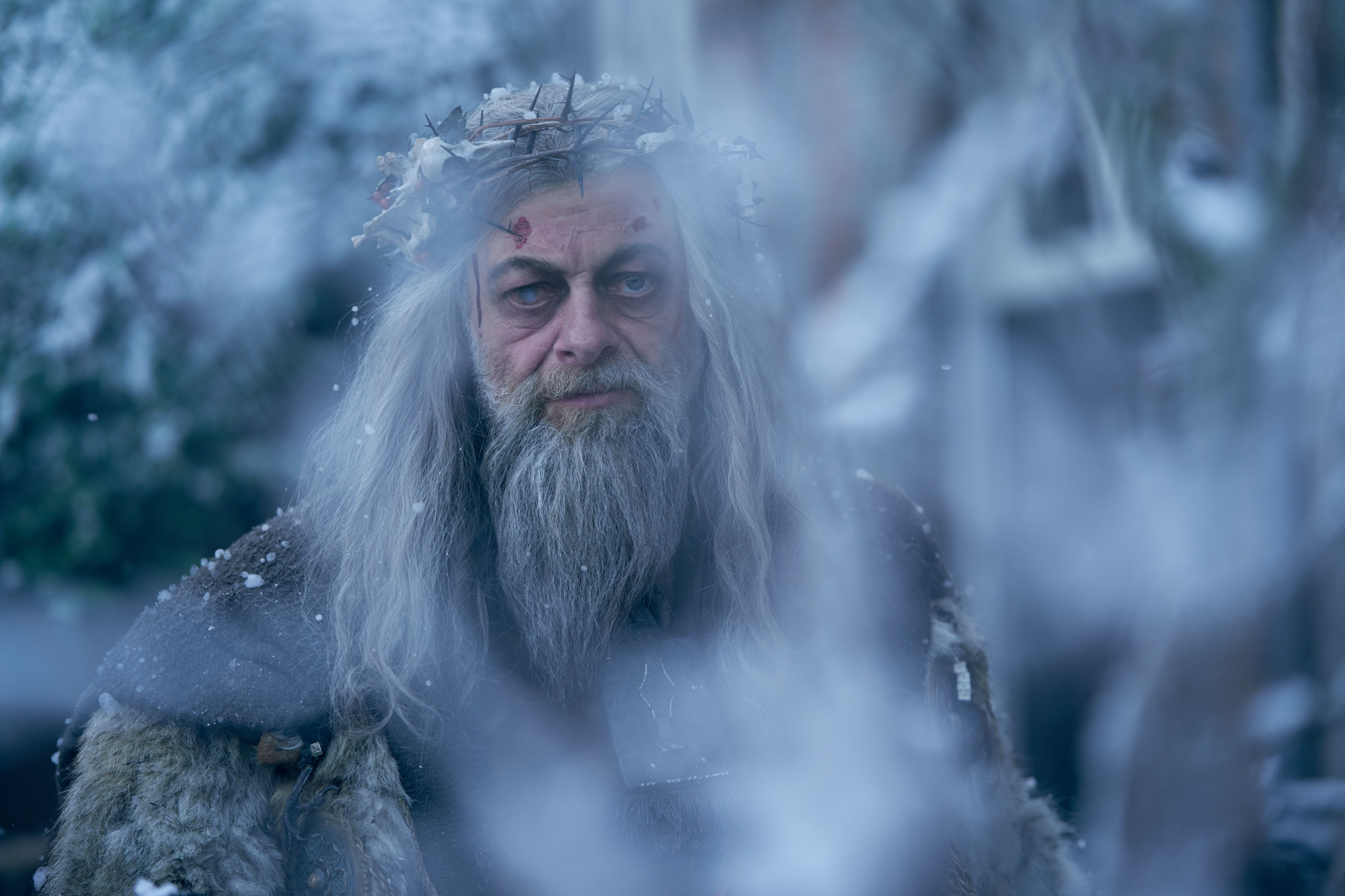 The ever-chilling Andy Serkis as the Ghost of Christmas Past